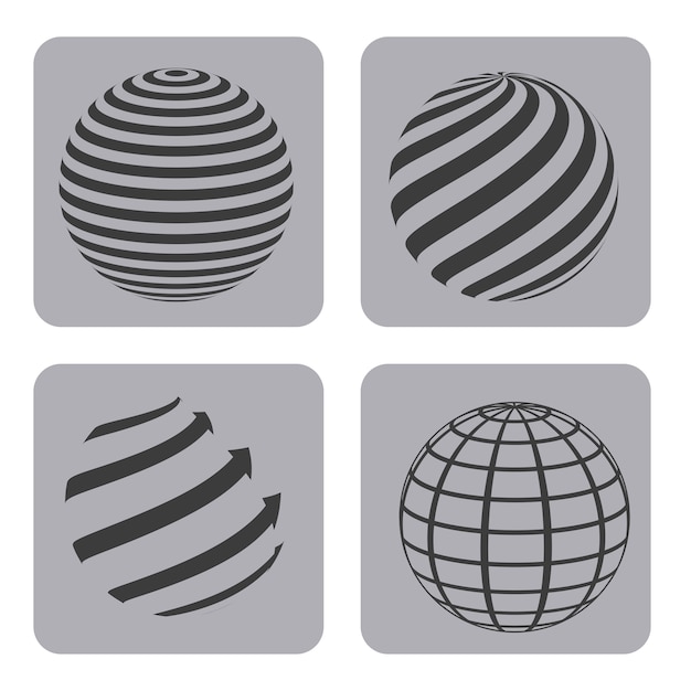 Вектор Дизайн иконок мира, векторная графика eps10 graphic