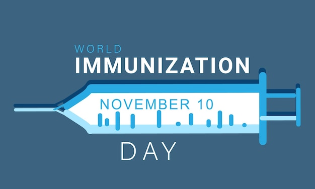 World Immunization day background banner card poster template Vector illustration