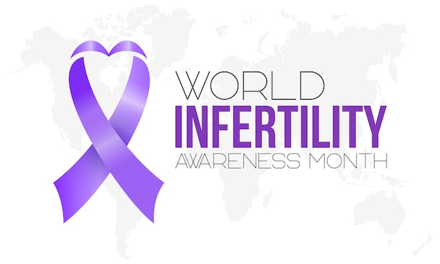 World Infertility Awareness Month in juni Jaarlijks concept voor gezondheidsbewustzijn voor bannerposterkaart en achtergrondontwerp