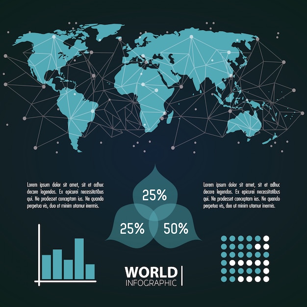 Vector world infographic concept