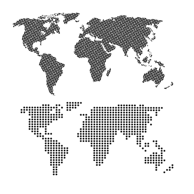 World infographic dotted map information network