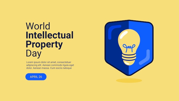 World intellectual property banner template horizontal