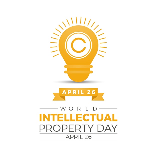 World Intellectual Property Day Observed every year of April 26 Vector banner flyer poster and social medial template design