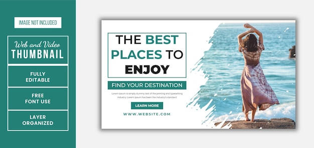 The world is waiting for you enjoy the world summer vacation tour promotional thumbnail template