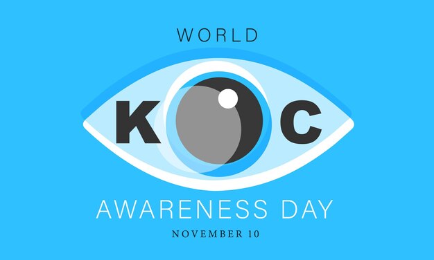 Vector world keratoconus awareness day background banner card poster template vector illustration