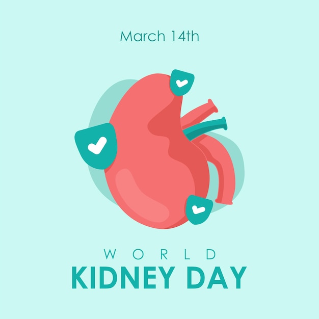 Vector world kidney day banner template vector