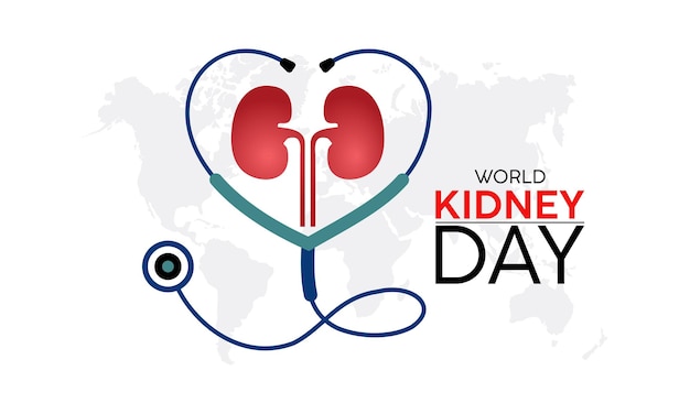 世界臓デー (World Kidney Day) は毎年3月14日に祝われている世界臓デーは医療意識ベクトルバナーフライヤーポスターソーシャルメディアのテンプレートデザイン