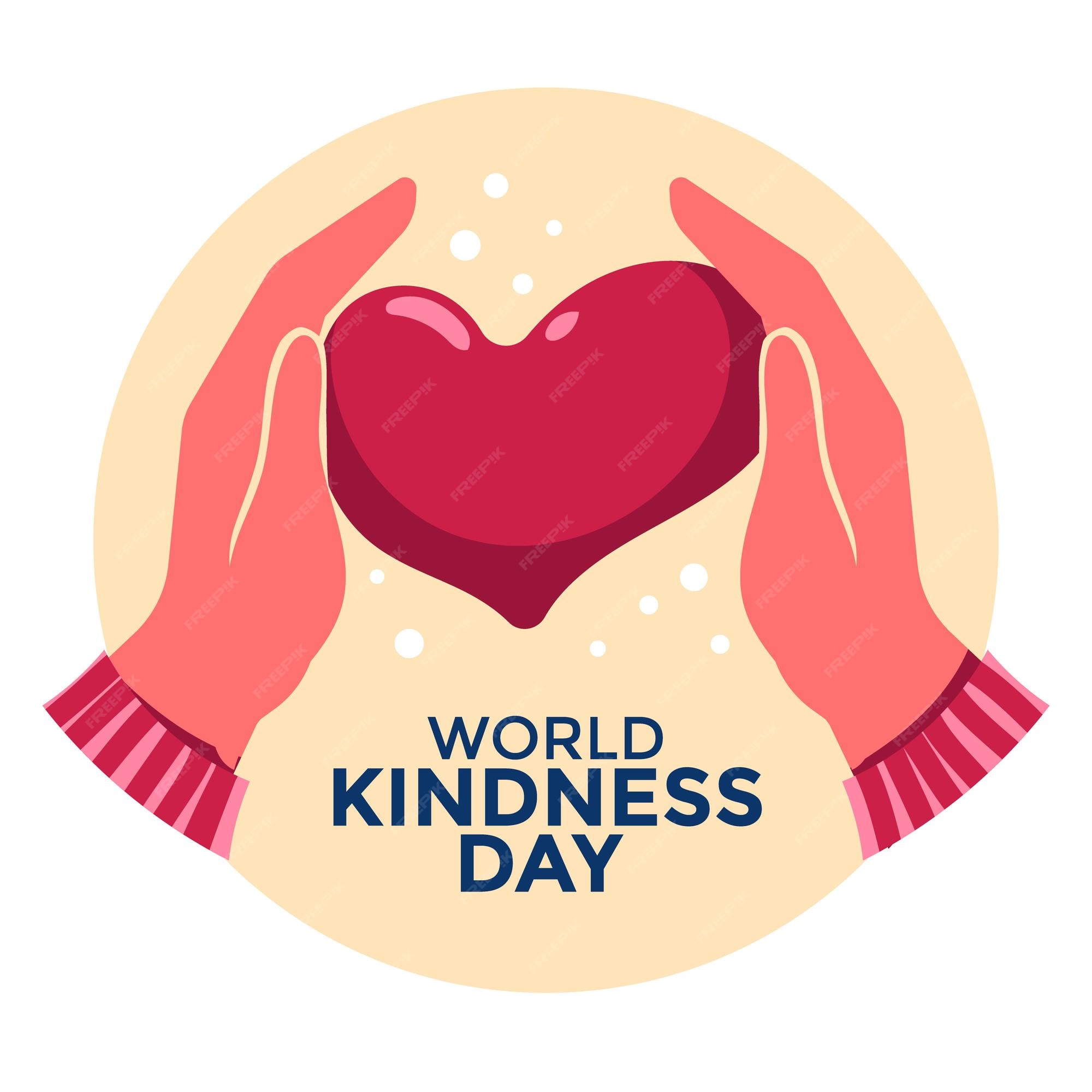 Premium Vector World kindness day concept hand drawn illustration