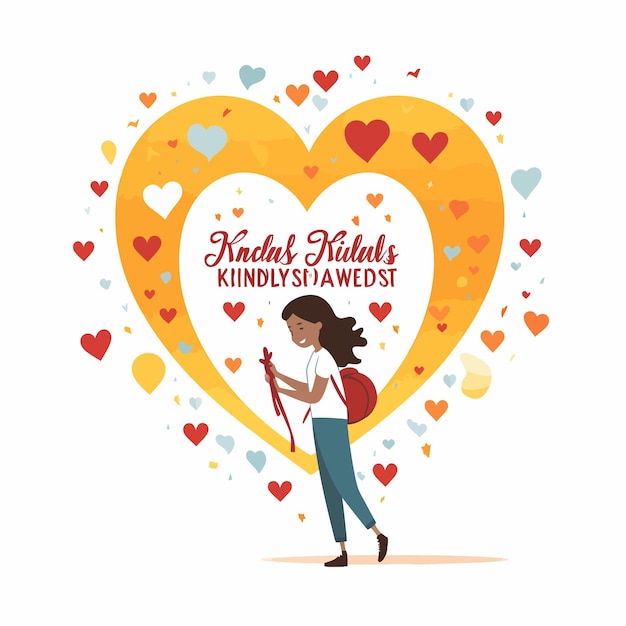 Vector world_kindness_day_logo_concept_vector