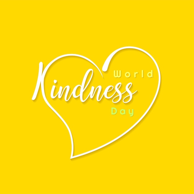 World kindness day november 13 with simple typography greeting card post