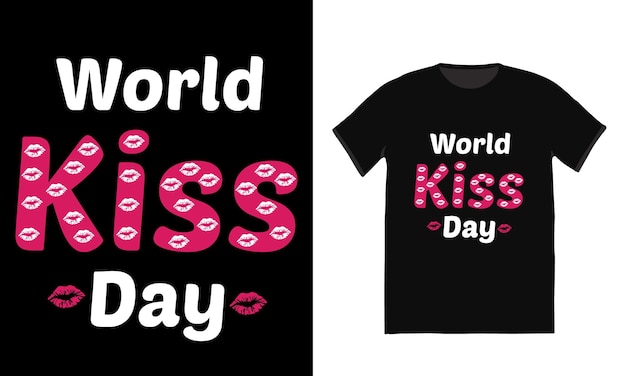 World kiss day tshirt design