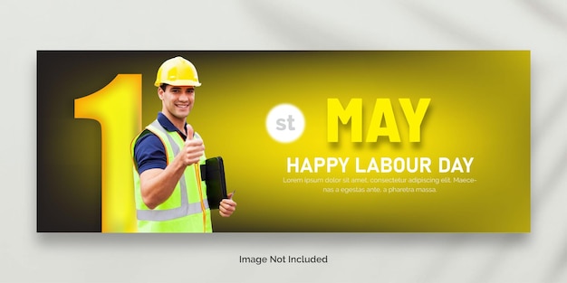 world labour day Facebook cover template