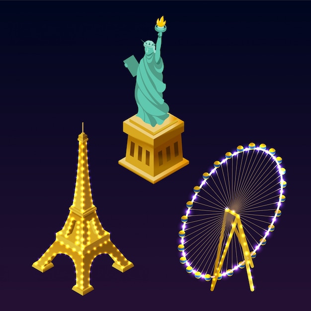 Vector world landmarks