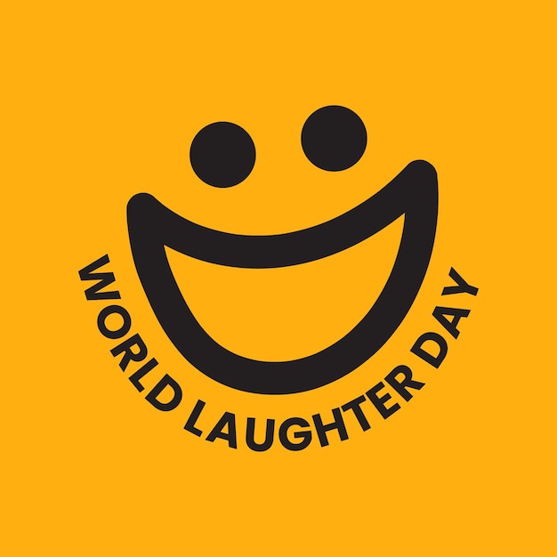 Vector world laughter day with a smiley face vector illustration for greeting card poster banner social