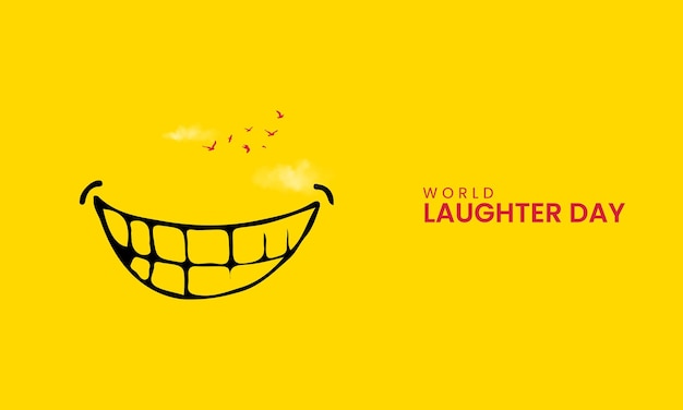 World Laugusthter Day smile face concept design for banner poster vector illustration