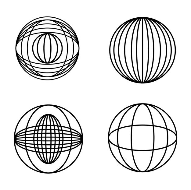 World line icon Stroke that can be edited Globe Line Icon Globe Line Art Vector Illustration