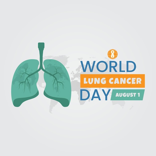 World lung cancer day with white background vector