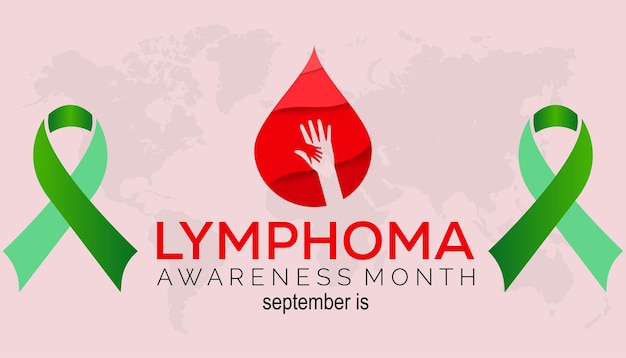 Vector world lymphoma awareness month is observed every year on september for banner poster card