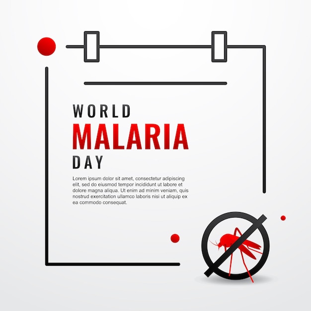 Fondo di progettazione della giornata mondiale contro la malaria per il momento internazionale