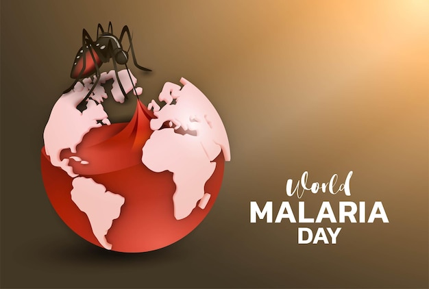World Malaria Day Design Concept Day of mosquito diseases such as dengue fever