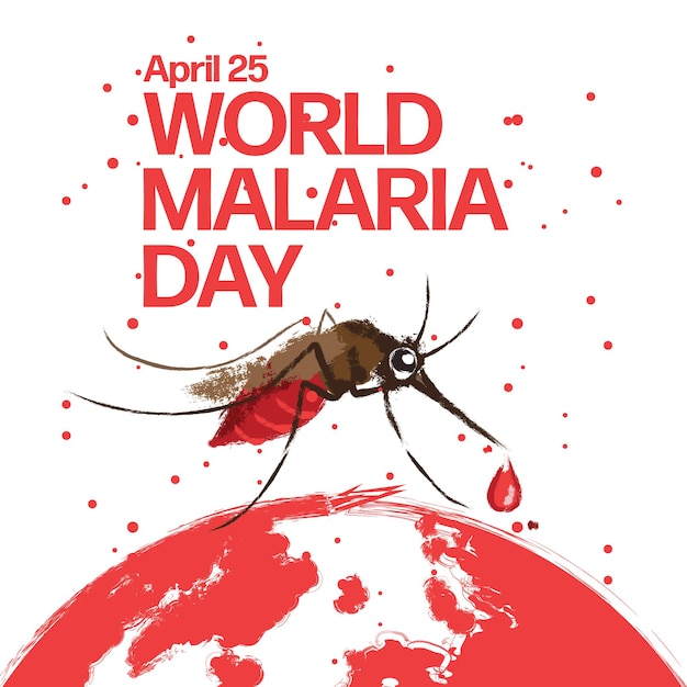 Design della giornata mondiale contro la malaria