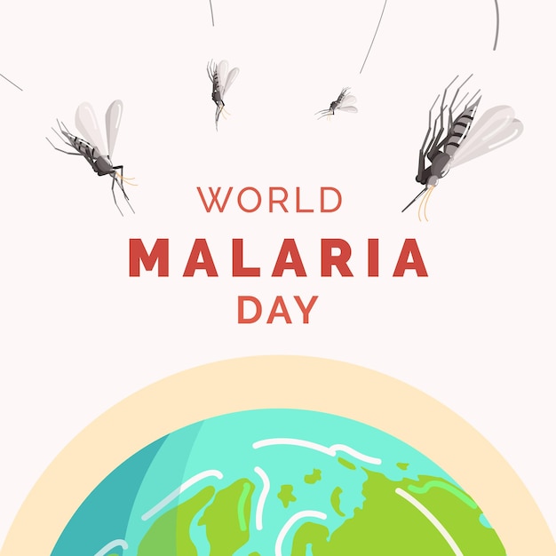 Bandiera dell'illustrazione della giornata mondiale della malaria