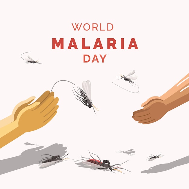 Vector world malaria day illustration banner