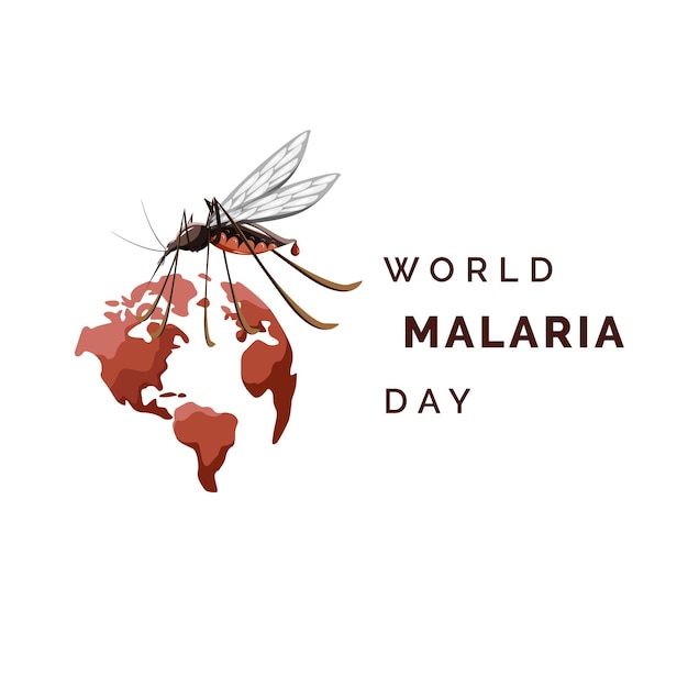 Vettore dell'illustrazione della giornata mondiale della malaria