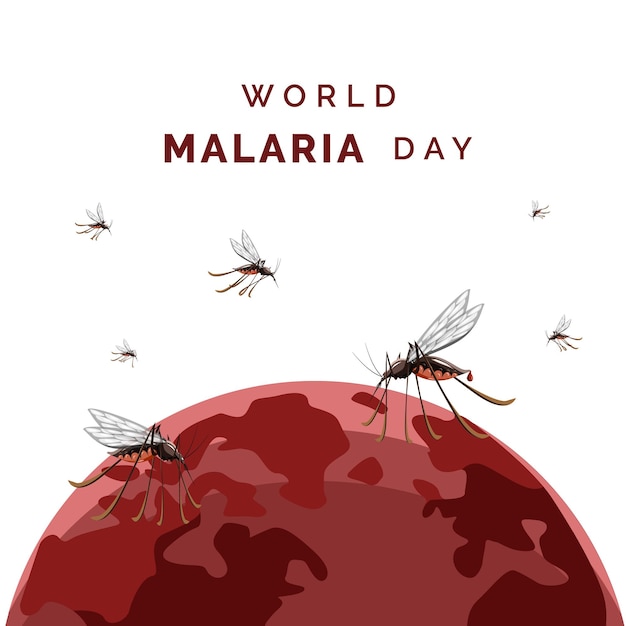 World Malaria Day Illustration Vector