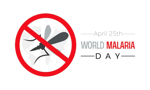 World Malaria Day Observed every year of April 25 Vector banner flyer poster and social medial template design