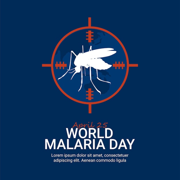 World malaria day poster template