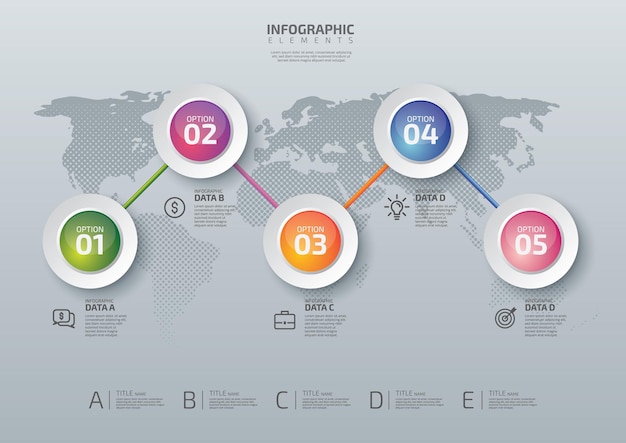 World map business infographic