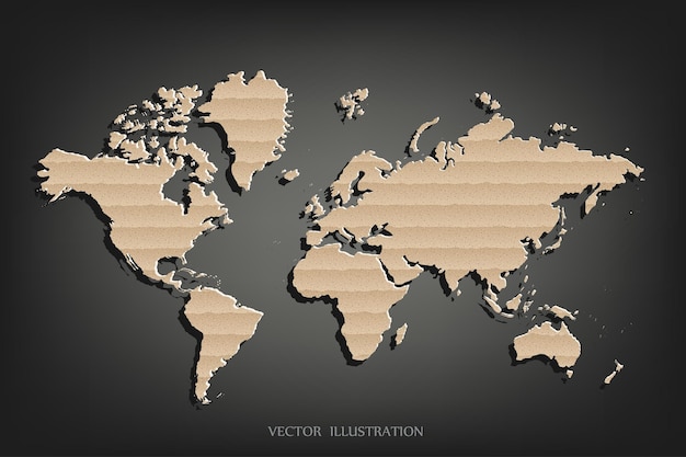 World map Cardboard World map paper