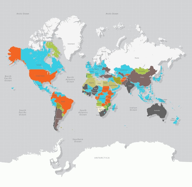 World map countries