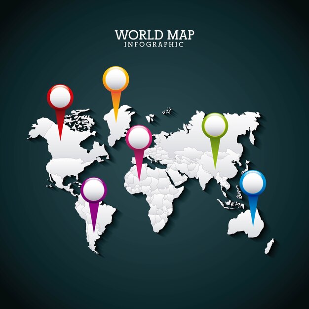 Vector world map design