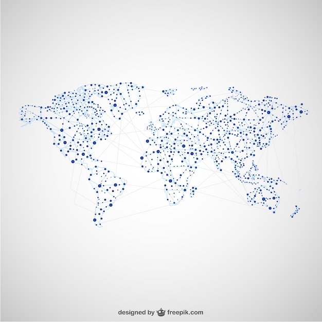 Mappa del mondo del design rete globale