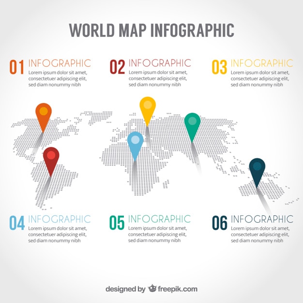 World map infographic