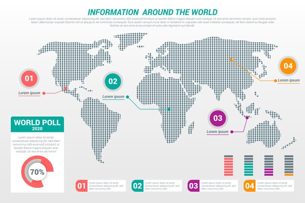 Vector world map infographic