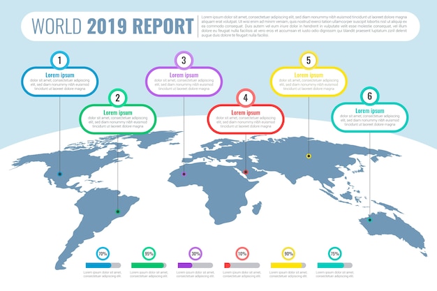 Карта мира инфографики