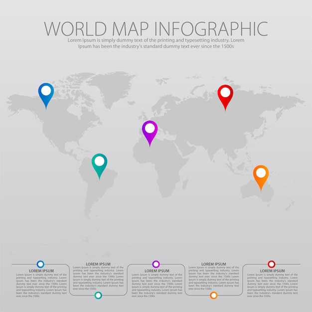 world map infographic