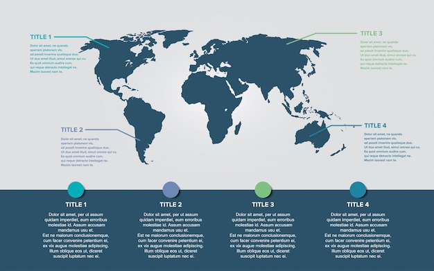 Infografica mappa del mondo