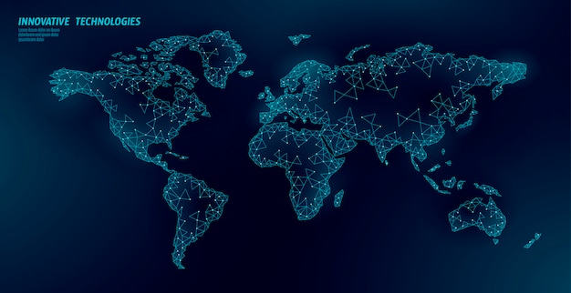 Mappa del mondo pianeta terra relazione d'affari globale.