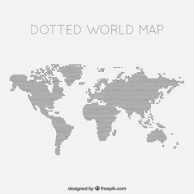 World map of points