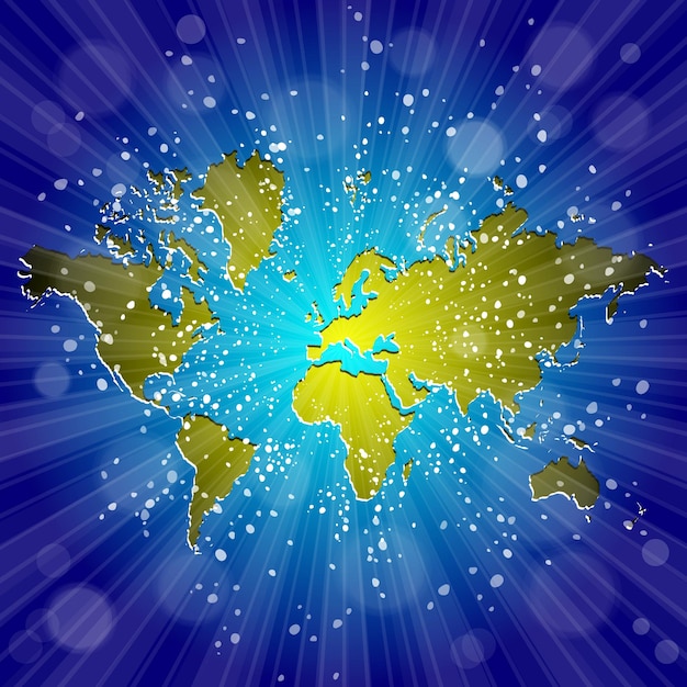 Premium Vector | World map political map of the world on a bright