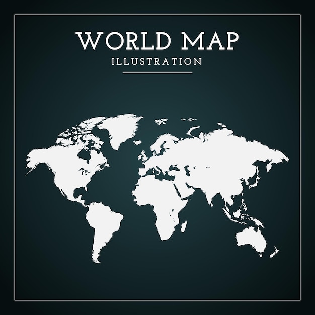 Vector world map vector illustration