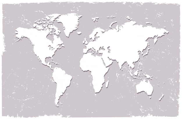 World map in vintage style