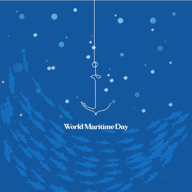 World Maritime Day vector illustration