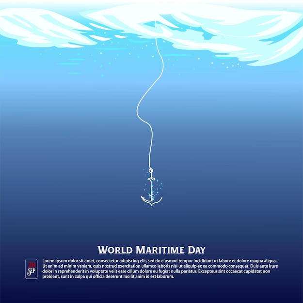 World Maritime Day vector illustration