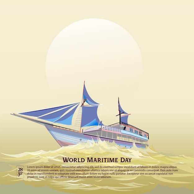 World Maritime Day vector illustration