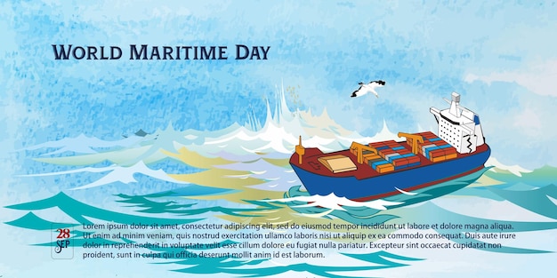 World Maritime Day vector illustration